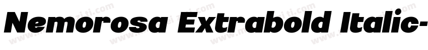 Nemorosa Extrabold Italic字体转换